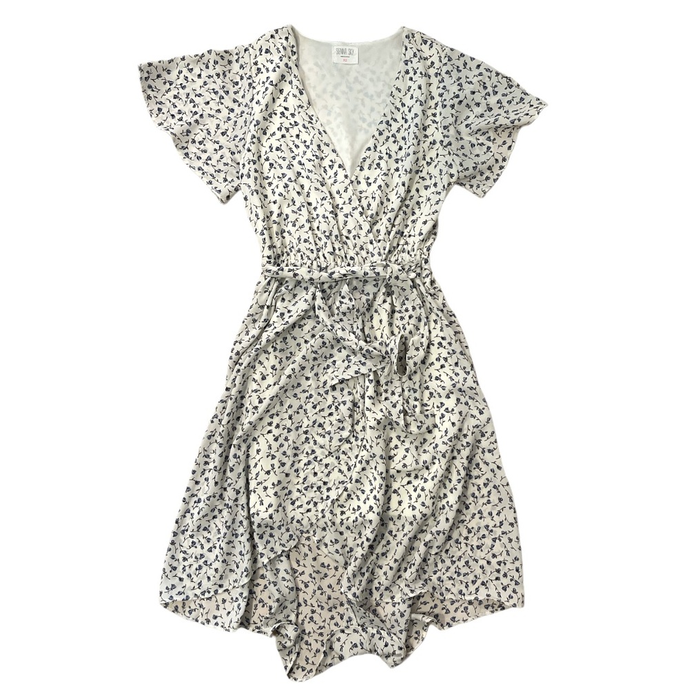 Wrap Style Midi Dress